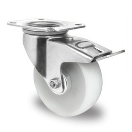 Cascoo Ruota girevole con freno, gommatura in polipropilene