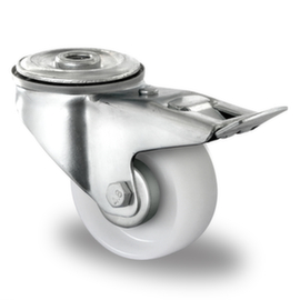 Cascoo Ruota orientabile con foro passante, gommatura in polipropilene