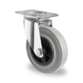 Cascoo Ruota girevole, carico massimo 205 kg, gommatura in gomma solida