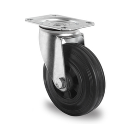 Cascoo Ruota girevole, carico massimo 135 kg, gommatura in gomma solida