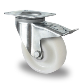 Cascoo Ruota orientabile con fermo totale, carico massimo 500 kg, gommatura in poliammide