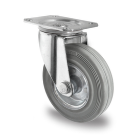 Cascoo Ruota girevole, carico massimo 135 kg, gommatura in gomma solida