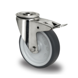 Cascoo Ruota orientabile a foro passante con fermo