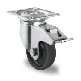 Cascoo Ruota girevole con freno, gommatura in polipropilene