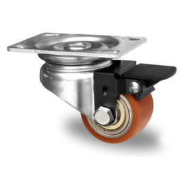 Cascoo Ruota girevole con freno, carico massimo 150 kg, gommatura in poliuretano