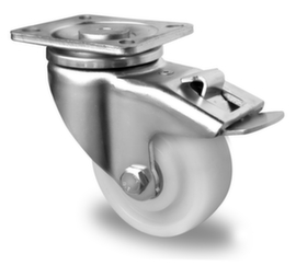 Cascoo Ruota orientabile con fermo totale, carico massimo 500 kg, gommatura in poliammide