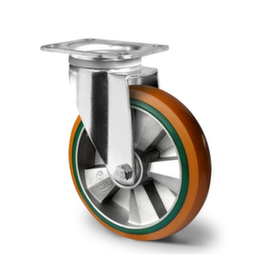 Cascoo Ruota girevole, carico massimo 500 kg, gommatura in poliuretano