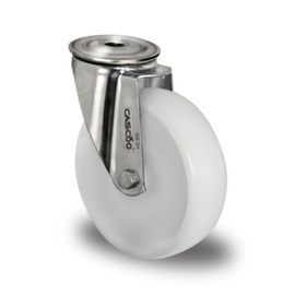 Cascoo Ruota orientabile con foro passante, carico massimo 300 kg, gommatura in poliammide