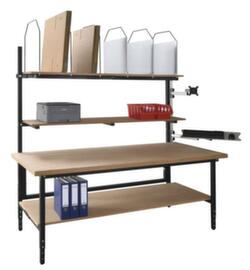 tavolo completo per il confezionamento ad altezza regolabile Multiplex, larghezza x profondità 2000 x 900 mm