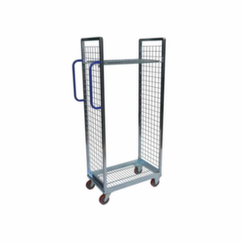 Carrello commissionatore con sovrastruttura in rete metallica