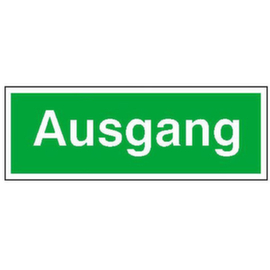 Cartello aggiuntivo per le vie di fuga