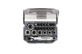 GEDORE R49005023 Set di chiavi a bussola 1/4" 6-13mm +punte 23 pezzi