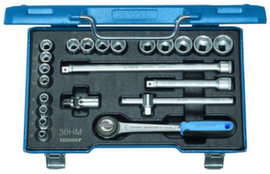 30 HMU-3 Set di chiavi a bussola 3/8" 22 pezzi esagonali 6-22 mm