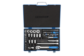 19 V20 U-10 Set di chiavi a bussola 1/4"+1/2" 50 pezzi 4-30 mm