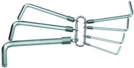 S 42-07 Set di chiavi esagonali a L su anello 7 pezzi 2-8 mm