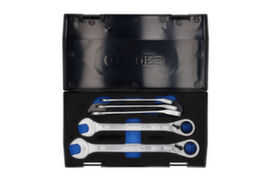 7 UR-005 Set di chiavi aperte con cricchetto ad anello