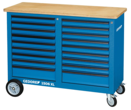 GEDORE 1506 XL 2810 Banco da lavoro a rulli largo 1,25 m con 2x 9 cassetti