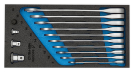 GEDORE 1500 CT1-7 RA Set di chiavi aperte con cricchetto ad anello in modulo utensili di controllo