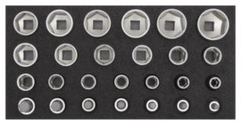 GEDORE RED R22150009 Set di chiavi a bussola 1/2" 2/6 CT modulo 26 pezzi