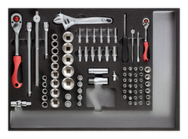 GEDORE RED R22350000 Set di chiavi a bussola 1/4"+1/2" CT modulo 84 pezzi