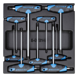 GEDORE 1500 ES-DT 2142 Set di chiavi esagonali a L in modulo 2/3 ES