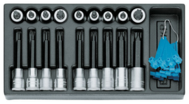 1500 ES-ITX 19 LKP Set di punte per cacciavite da 1/2" in modulo 1/3 ES