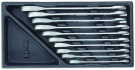 1500 ES-7 R Set di chiavi aperte con cricchetto ad anello in modulo 1/3 ES