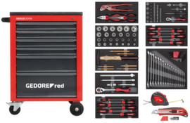 GEDORE R21560001 Set di utensili in carrello da officina MECHANIC rosso 119 pezzi