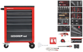 GEDORE R21560002 Set di utensili in carrello da officina MECHANIC rosso 166 pezzi