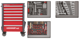 GEDORE R22071004 Set di utensili in carrello portautensili WINGMAN rosso 129 pezzi