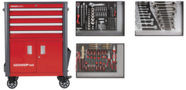 GEDORE RED R22041004 Set di utensili in carrello portautensili WINGMAN red 129 pezzi