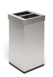 Raccoglitore di rifiuti riciclabili Carro Mix con 2 cassonetti interni in alluminio