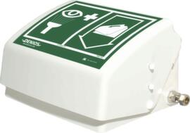 Doccia oculare MB 50 con lavabo/coperchio in ABS in bianco