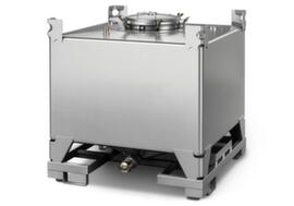 Contenitore IBC in acciaio inox HxLxL 1160x1150x1150 mm