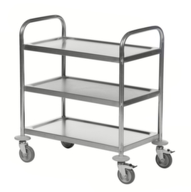 Kongamek Carrello a ripiani in acciaio inox