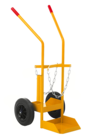 Kongamek Carrello portabottiglie, per bombola 2 x 20 l, gommatura in gomma solida