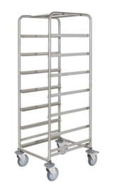 Kongamek Carrelli di raccolta con telaio aperto per casse di plastica, carico max. 150 kg, 7 piani