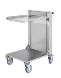 Kongamek Carrello con una sponda con 2 ripiani, carico max. 150 kg, lunghezza x larghezza superficie di carico 510 x 510 mm