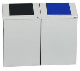 stumpf Cestino per rifiuti con coperchio a battente, 2 x 45 l
