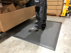 Tappeto per postazioni di lavoro BUBBLE Rub in gomma naturale