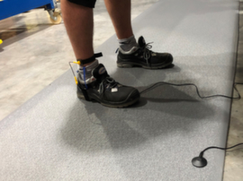 Set di tappetini anti-fatica ESD ELEKTRA in schiuma di vinile/nitrile