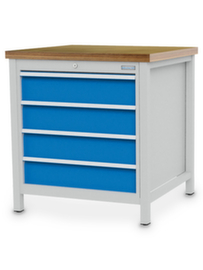 Bedrunka + Hirth Banco da lavoro compatto a cassetta con piano multiplo