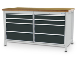 Bedrunka + Hirth Banco da lavoro a cassetta con piano multiplo