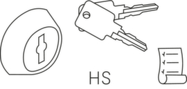 C+P serratura a cilindro Classic Plus con attestato di sicurezza per armadio guardaroba o con cassette di sicurezza