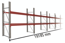 META Portapallet MULTIPAL per 60 pallet, 19185 mm di larghezza, 3 piani di stoccaggio