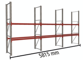 META Portapallet MULTIPAL per 18 pallet, 5815 mm di larghezza, 3 piani di stoccaggio