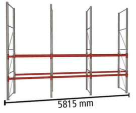 META Portapallet MULTIPAL per 18 pallet, 5815 mm di larghezza, 3 piani di stoccaggio