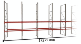 META Portapallet MULTIPAL per 54 pallet, 17275 mm di larghezza, 3 piani di stoccaggio