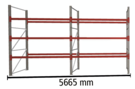 META Portapallet MULTIPAL per 24 pallet, 5665 mm di larghezza, 4 piani di stoccaggio