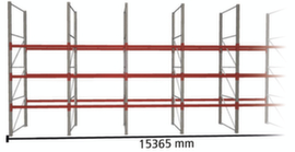 META Portapallet MULTIPAL per 64 pallet, 15365 mm di larghezza, 4 piani di stoccaggio